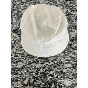 Siggi Womens Newsboy Cap Hat Cream Off White 100% Cotton Elastic Back 57-59cm